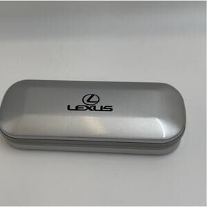 Lexus Silver Hard Shell Glasses Case Clamshell Sunglasses Eyeglasses Holder